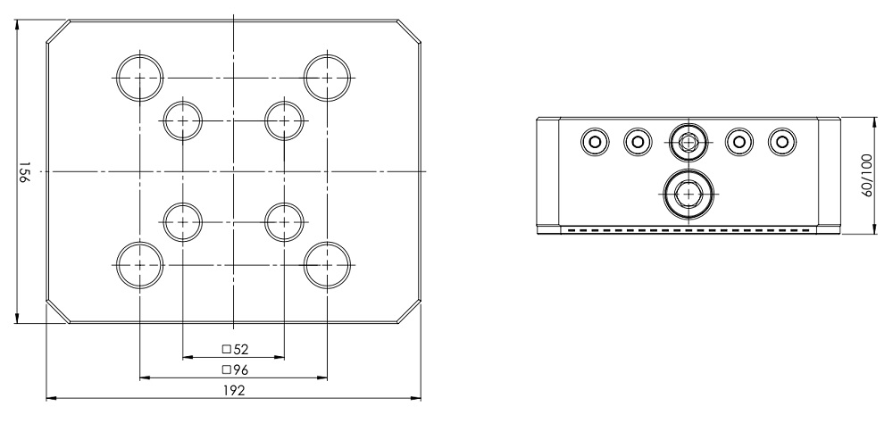 Проставочный блок Quick•Point ® Rail 5-axis combi riser